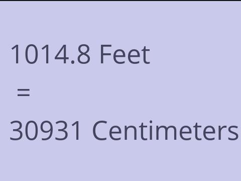 1014.8 FEET TO CM