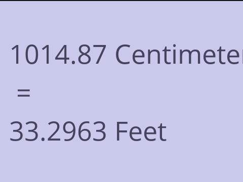 1014.87 CM TO FEET