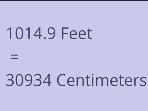 1014.9 FEET TO CM