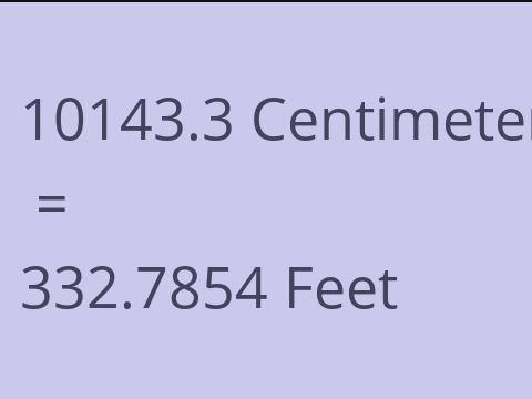10143.3 CM TO FEET
