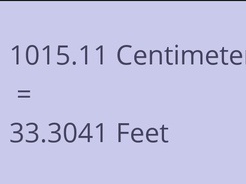 1015.11 CM TO FEET