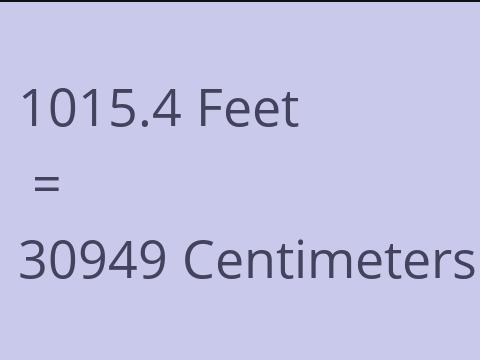 1015.4 FEET TO CM