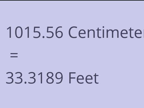 1015.56 CM TO FEET