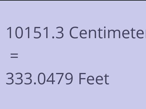 10151.3 CM TO FEET