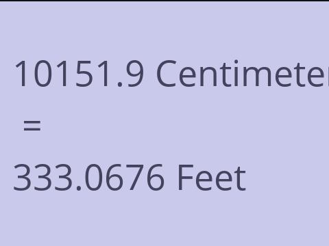10151.9 CM TO FEET