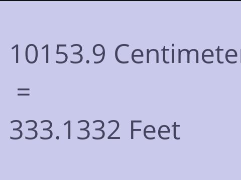 10153.9 CM TO FEET