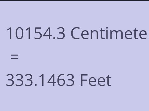 10154.3 CM TO FEET