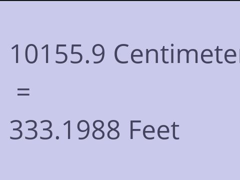 10155.9 CM TO FEET