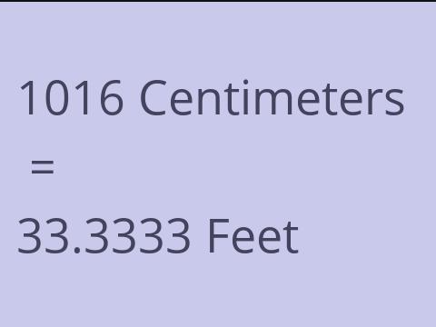 1016 CM TO FEET