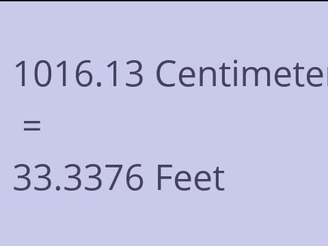 1016.13 CM TO FEET