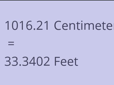 1016.21 CM TO FEET