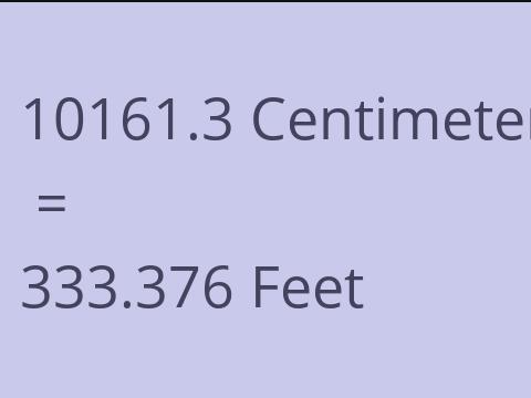 10161.3 CM TO FEET