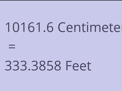 10161.6 CM TO FEET
