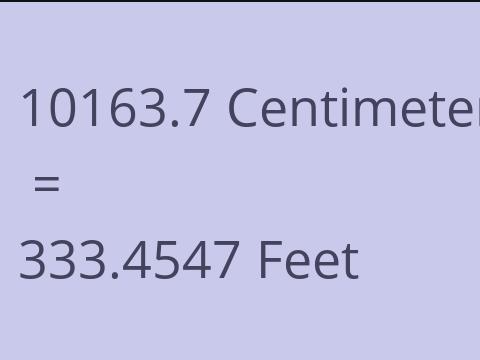 10163.7 CM TO FEET
