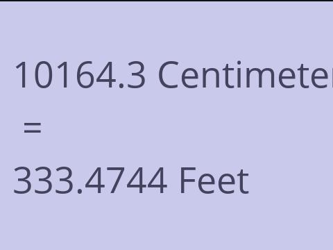 10164.3 CM TO FEET