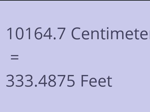 10164.7 CM TO FEET