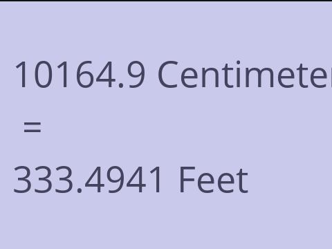 10164.9 CM TO FEET