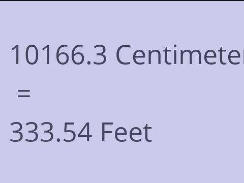 10166.3 CM TO FEET