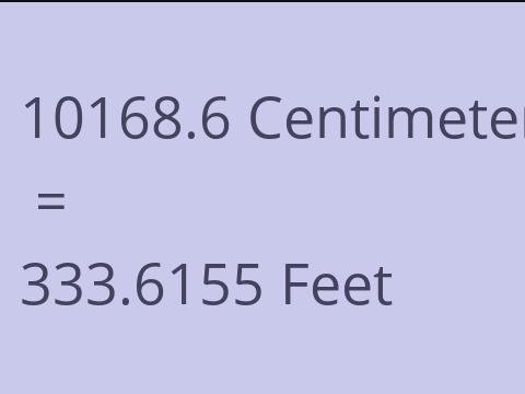 10168.6 CM TO FEET