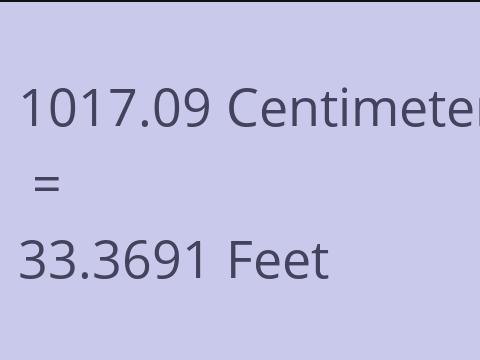 1017.09 CM TO FEET