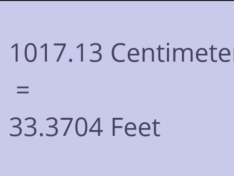 1017.13 CM TO FEET