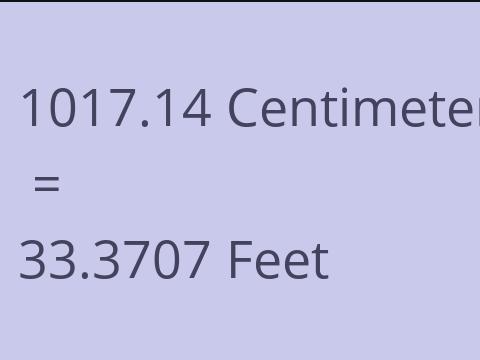 1017.14 CM TO FEET