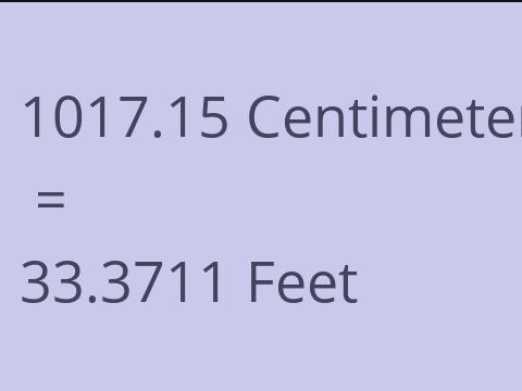 1017.15 CM TO FEET