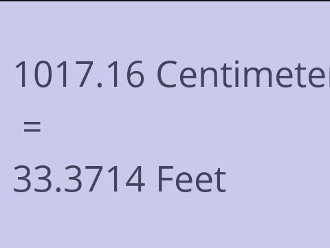 1017.16 CM TO FEET