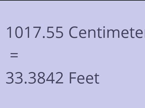 1017.55 CM TO FEET