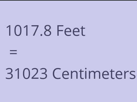 1017.8 FEET TO CM