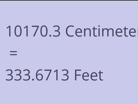10170.3 CM TO FEET