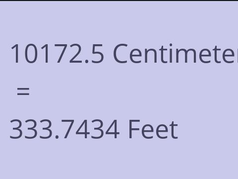 10172.5 CM TO FEET