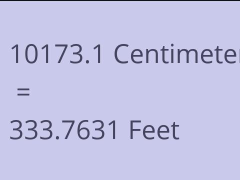 10173.1 CM TO FEET