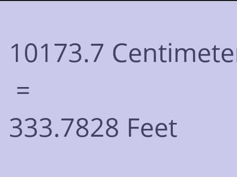 10173.7 CM TO FEET