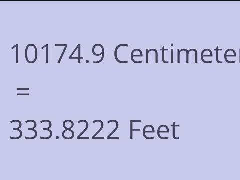 10174.9 CM TO FEET