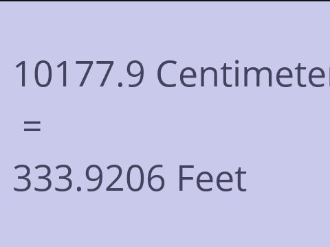 10177.9 CM TO FEET