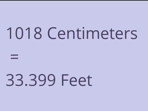 1018 CM TO FEET