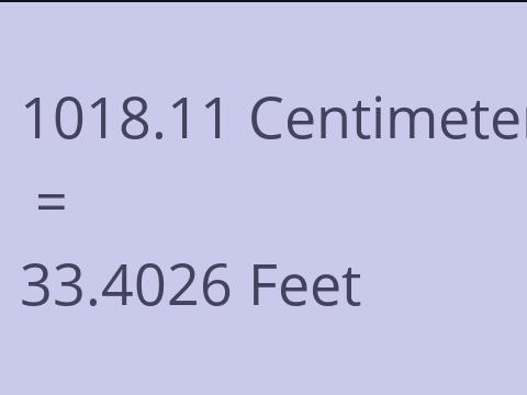 1018.11 CM TO FEET