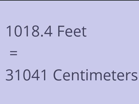 1018.4 FEET TO CM