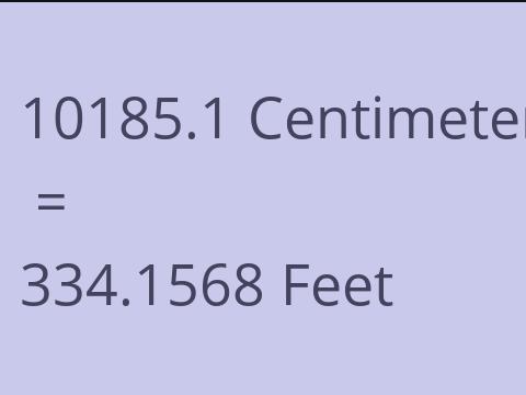 10185.1 CM TO FEET