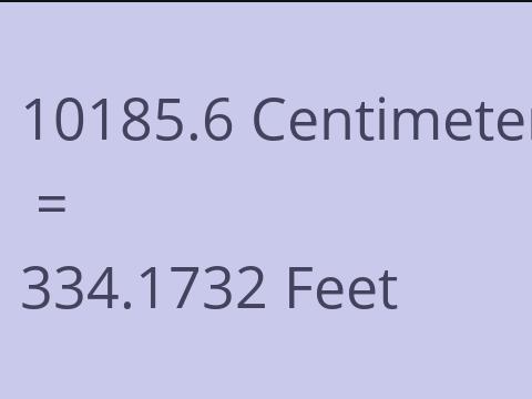 10185.6 CM TO FEET