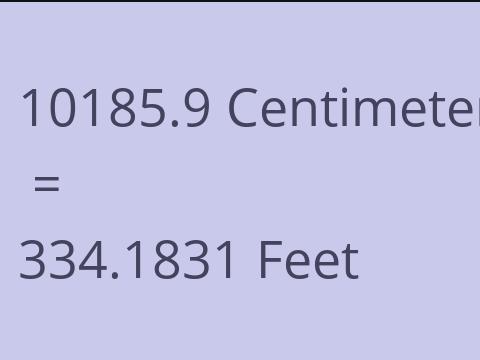 10185.9 CM TO FEET