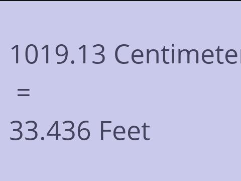 1019.13 CM TO FEET