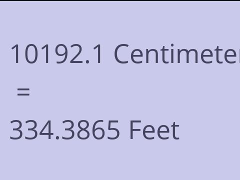 10192.1 CM TO FEET