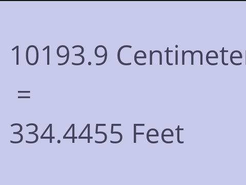 10193.9 CM TO FEET
