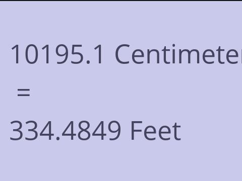 10195.1 CM TO FEET