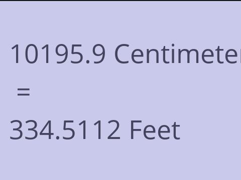 10195.9 CM TO FEET