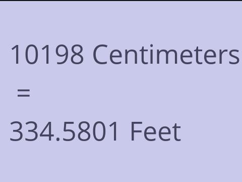 10198 CM TO FEET