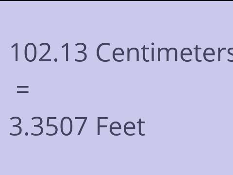 102.13 CM TO FEET