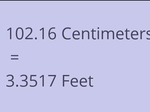 102.16 CM TO FEET